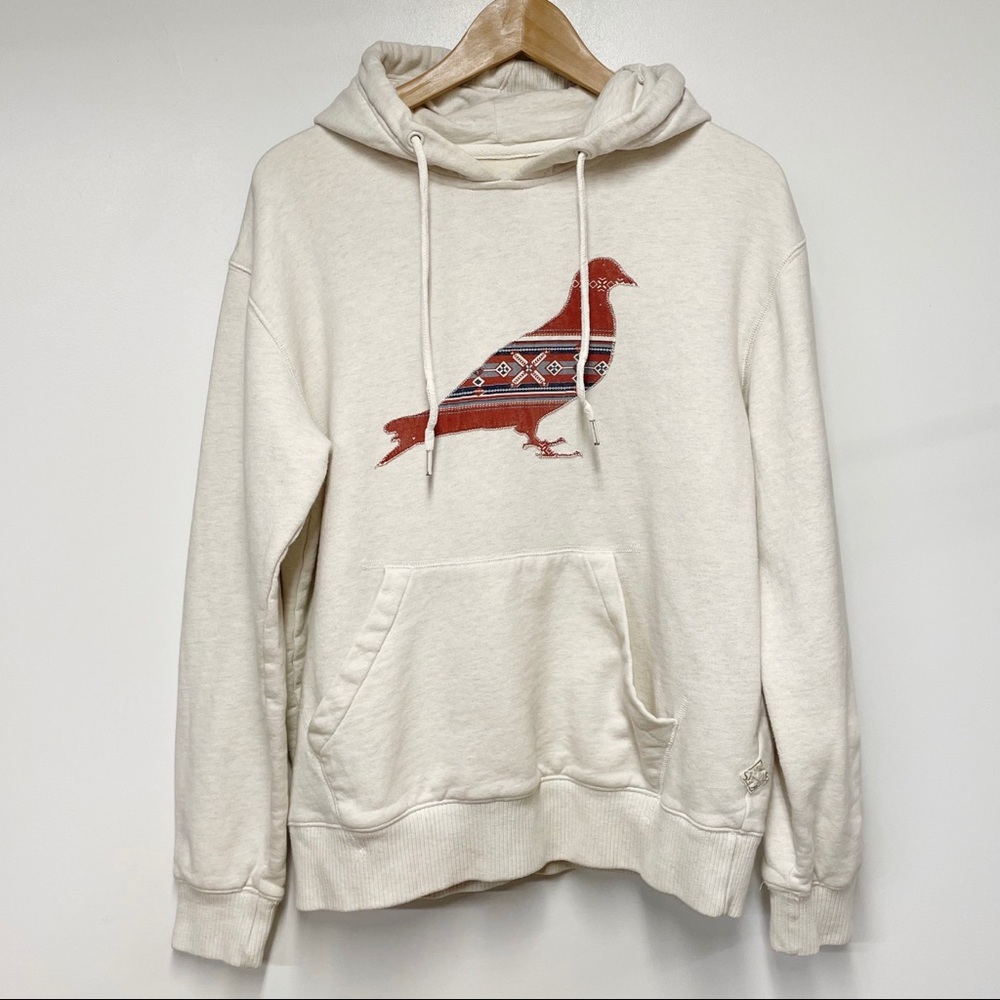 STAPLE Pigeon Embroidered Aztec Hoodie • Large